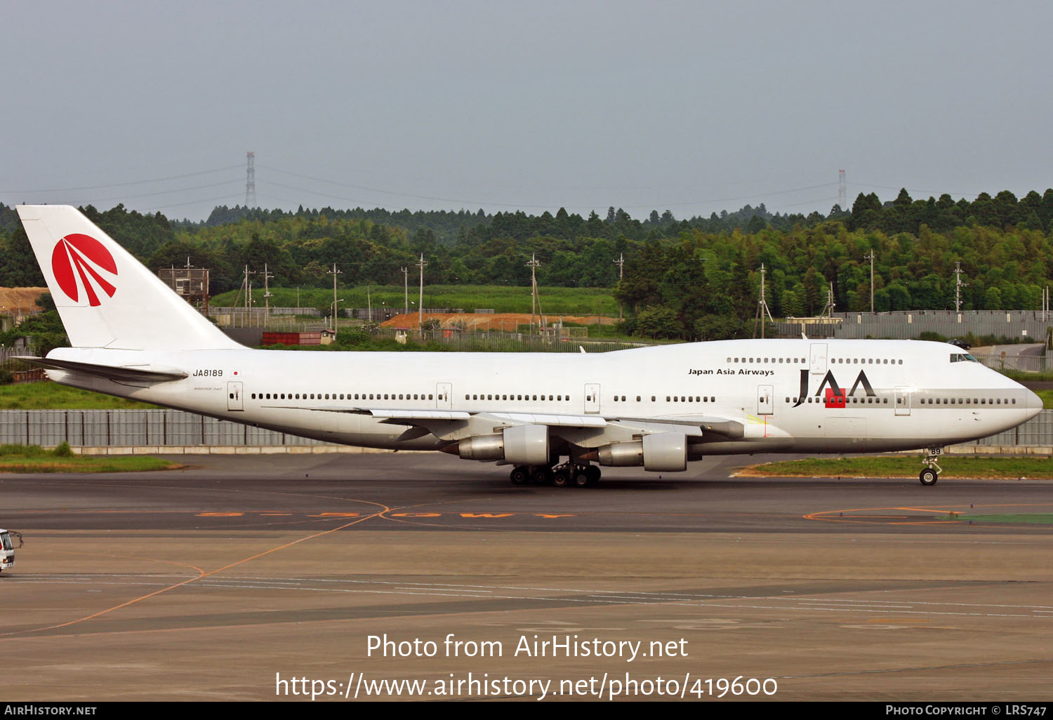 Aircraft Photo of JA8189 | Boeing 747-346 | Japan Asia Airways - JAA | AirHistory.net #419600