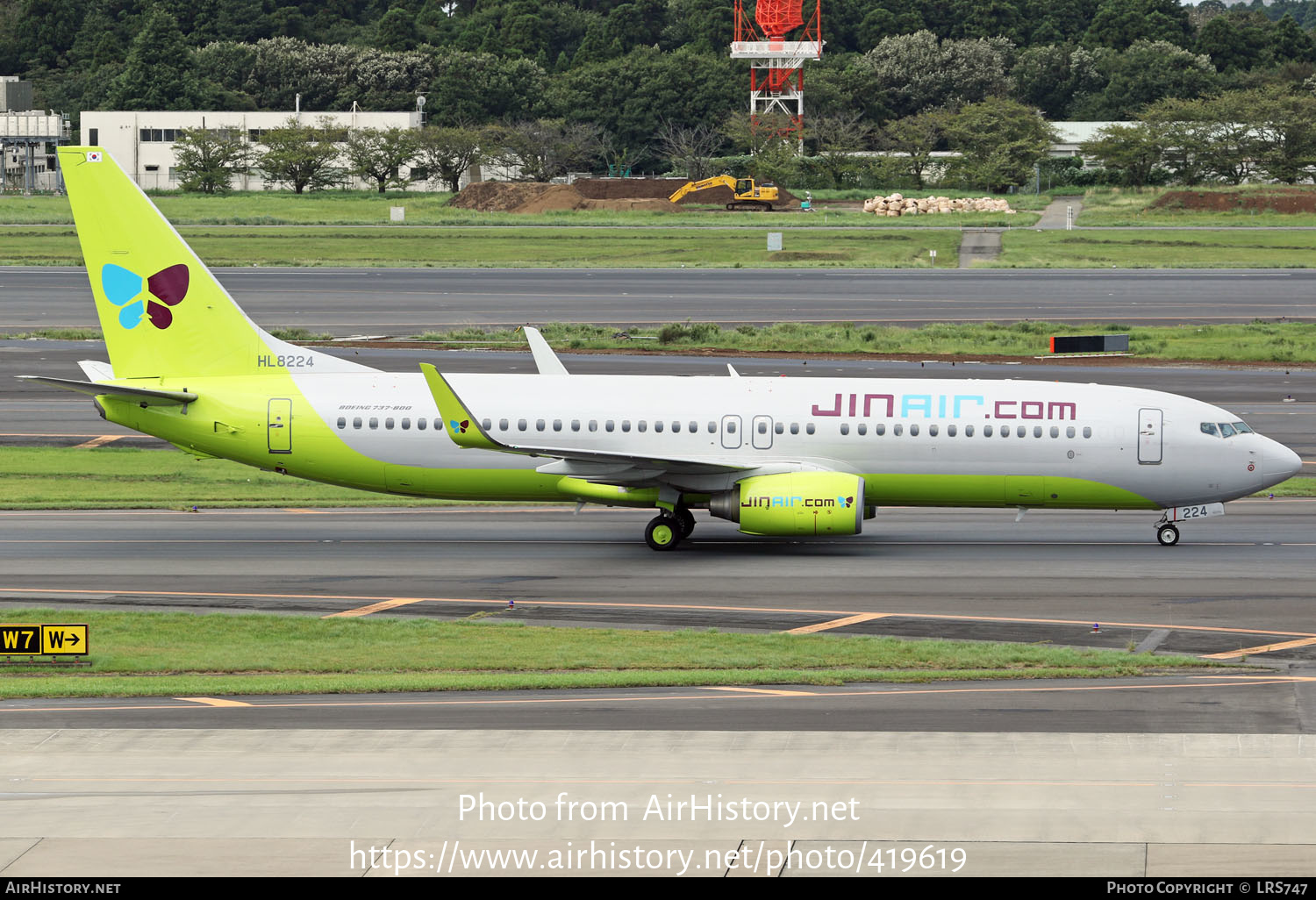 Aircraft Photo of HL8224 | Boeing 737-8Q8 | Jin Air | AirHistory.net #419619