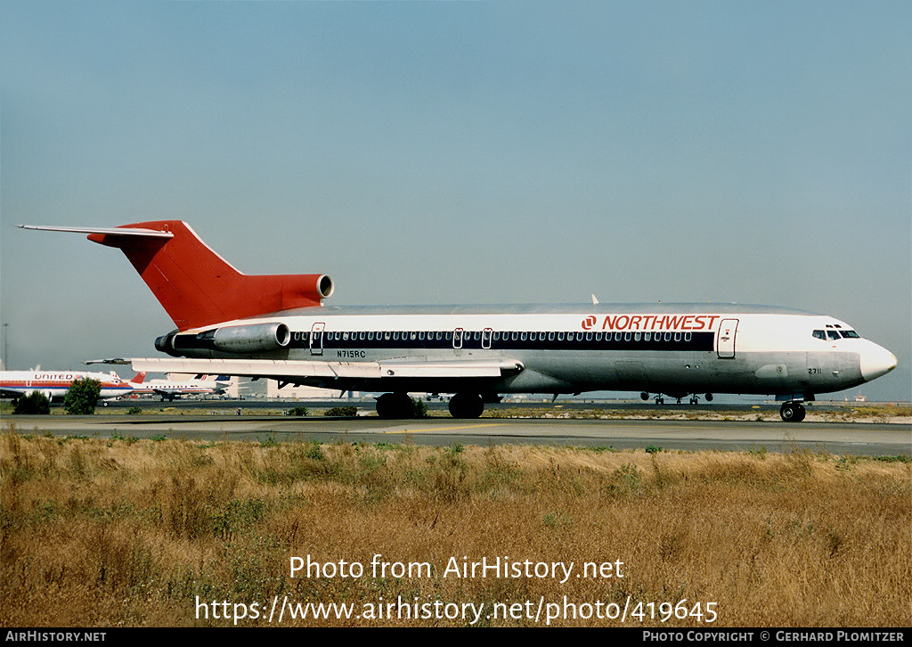 Aircraft Photo of N715RC | Boeing 727-2S7/Adv | Northwest Airlines | AirHistory.net #419645