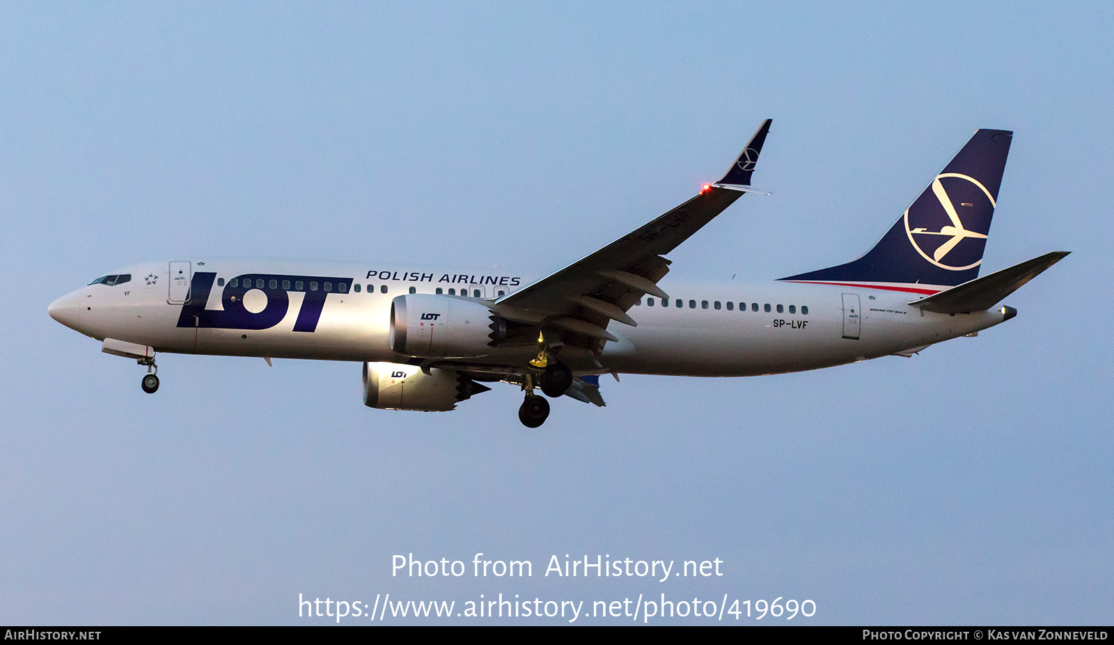 Aircraft Photo of SP-LVF | Boeing 737-8 Max 8 | LOT Polish Airlines - Polskie Linie Lotnicze | AirHistory.net #419690