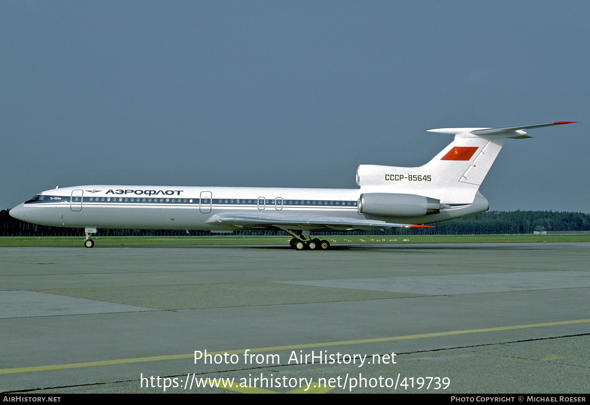 Aircraft Photo of CCCP-85645 | Tupolev Tu-154M | Aeroflot | AirHistory.net #419739