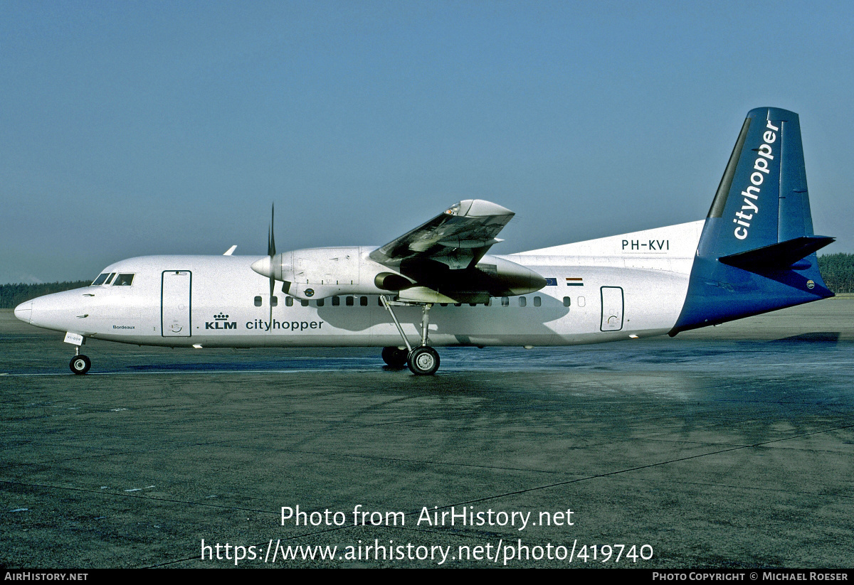 Aircraft Photo of PH-KVI | Fokker 50 | KLM Cityhopper | AirHistory.net #419740