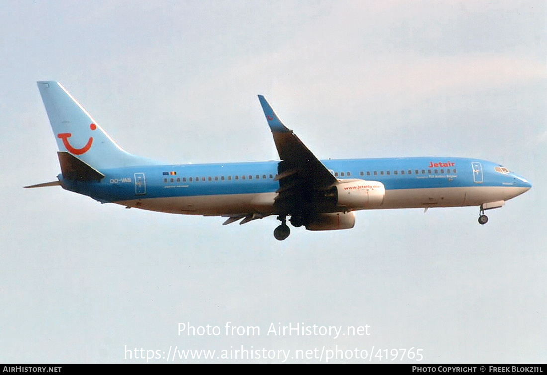 Aircraft Photo of OO-VAS | Boeing 737-86Q | Jetair | AirHistory.net #419765