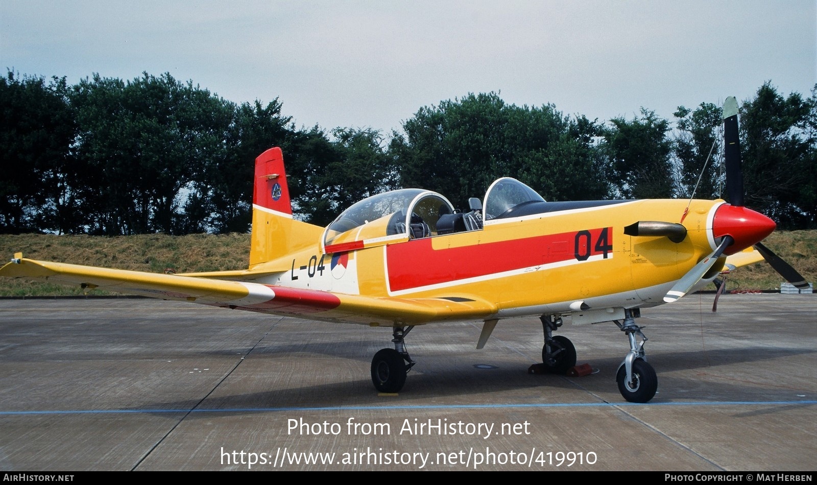 Aircraft Photo of L-04 | Pilatus PC-7 | Netherlands - Air Force | AirHistory.net #419910