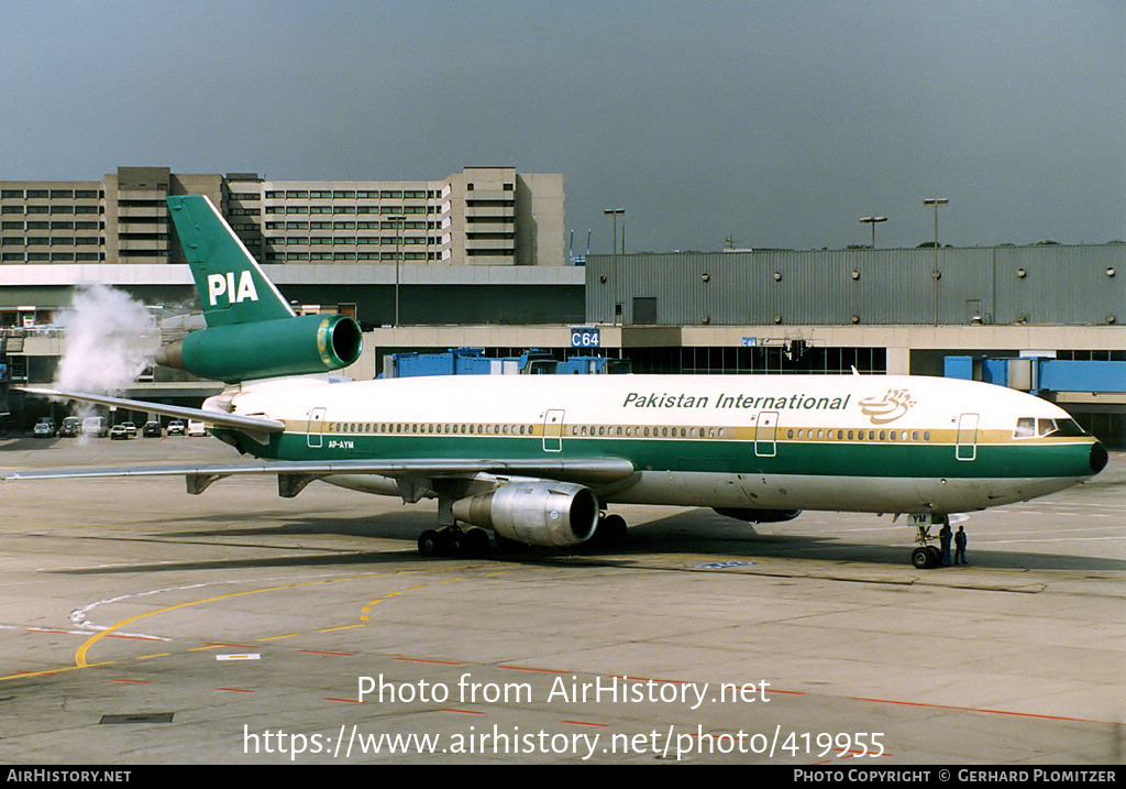 Aircraft Photo of AP-AYM | McDonnell Douglas DC-10-30 | Pakistan International Airlines - PIA | AirHistory.net #419955