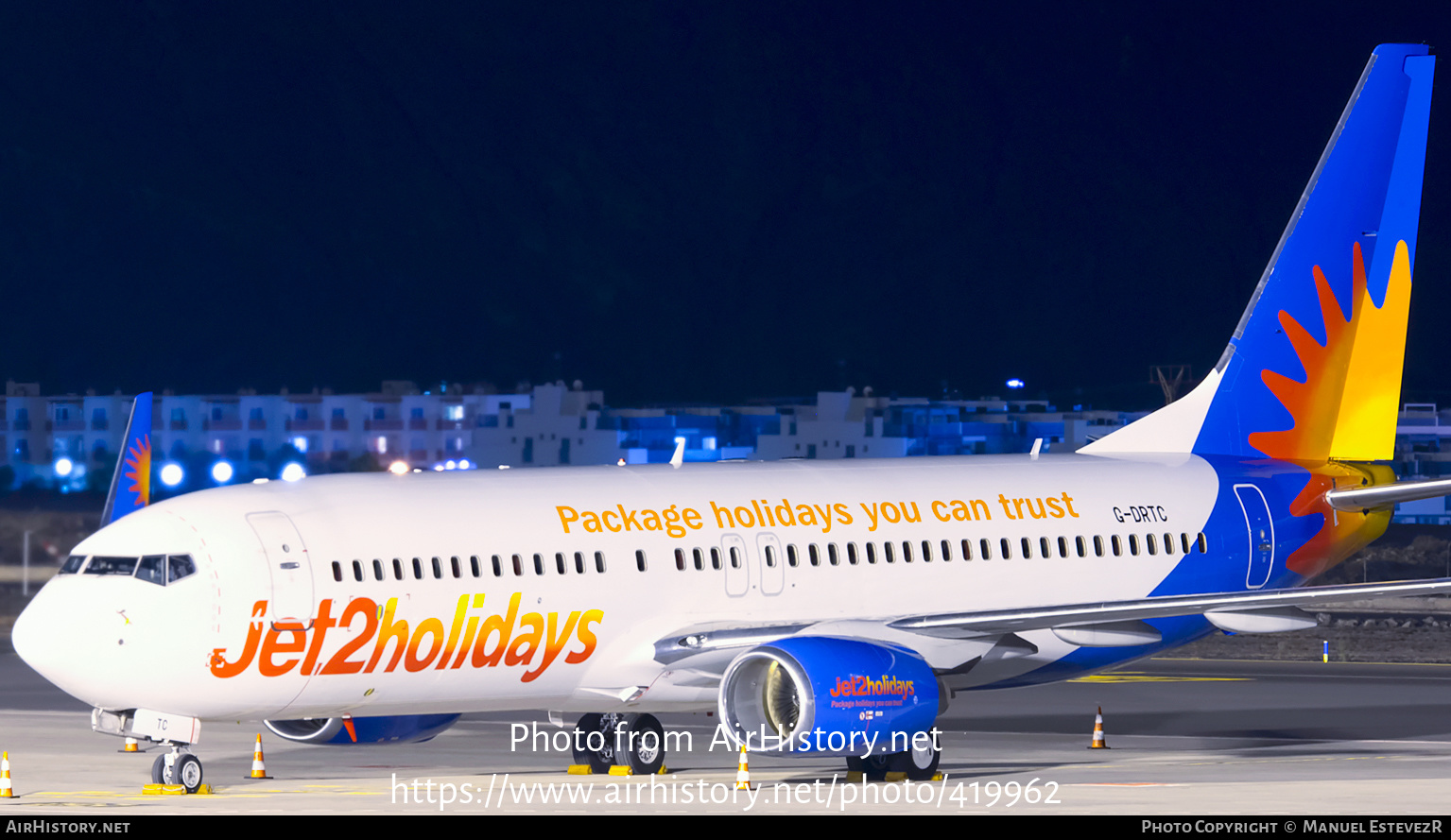 Aircraft Photo of G-DRTC | Boeing 737-808 | Jet2 Holidays | AirHistory.net #419962