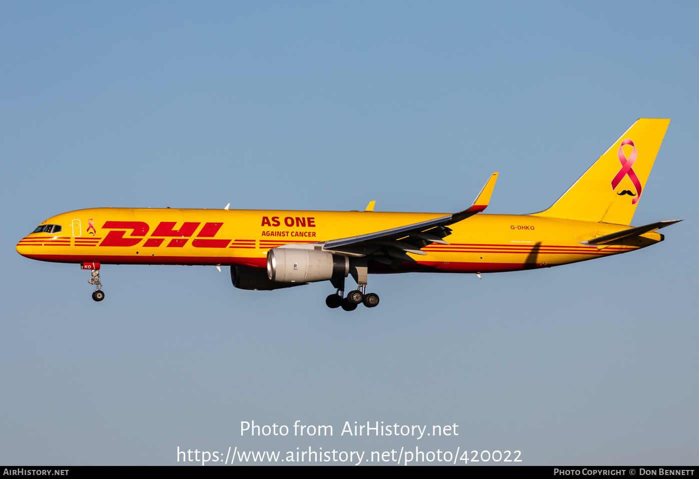 Aircraft Photo of G-DHKO | Boeing 757-223(PCF) | DHL International | AirHistory.net #420022