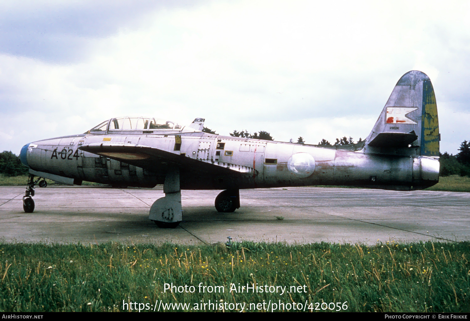 Aircraft Photo of A-024 | Republic F-84G Thunderjet | Denmark - Air Force | AirHistory.net #420056