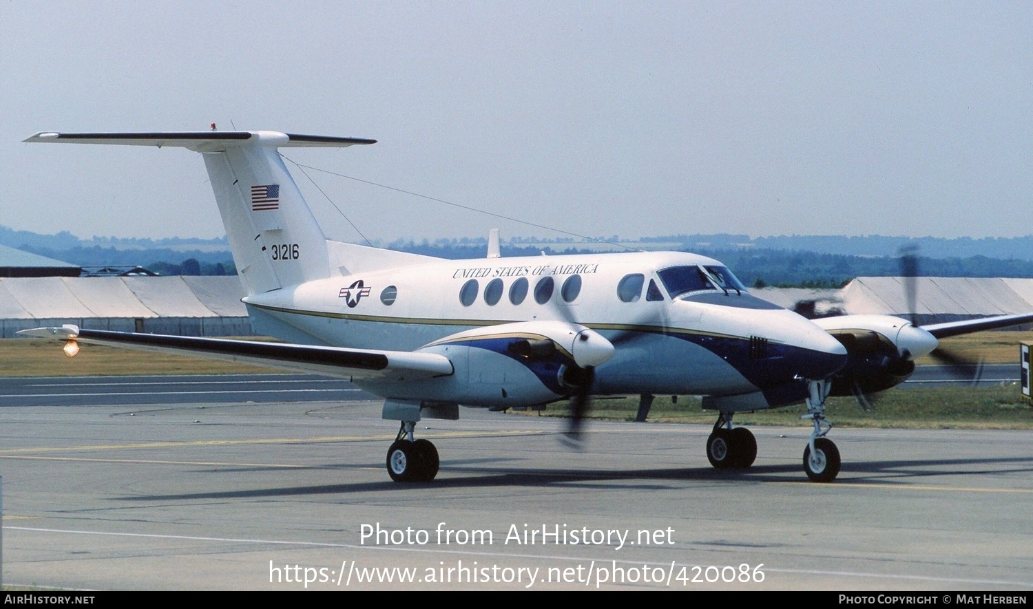 Aircraft Photo of 73-1216 / 31216 | Beech C-12C Huron | USA - Air Force | AirHistory.net #420086