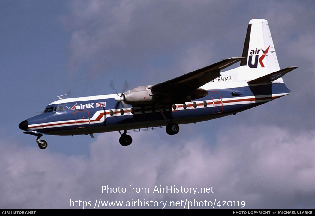 Aircraft Photo of G-BHMZ | Fokker F27-200 Friendship | Air UK | AirHistory.net #420119