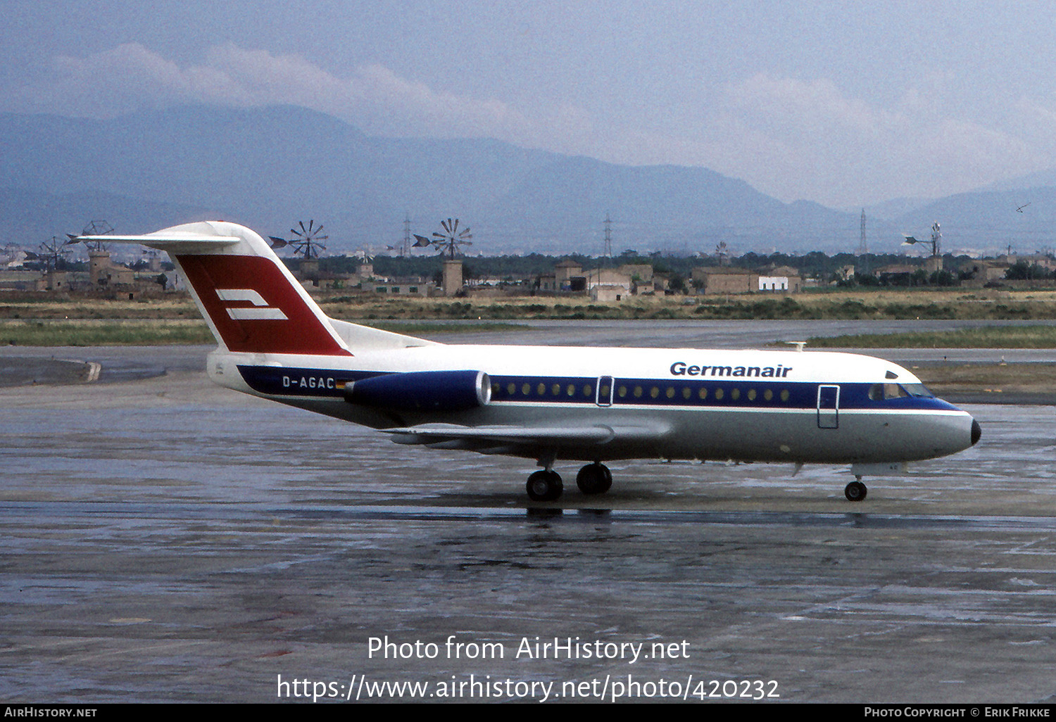 Aircraft Photo of D-AGAC | Fokker F28-1000 Fellowship | Germanair | AirHistory.net #420232