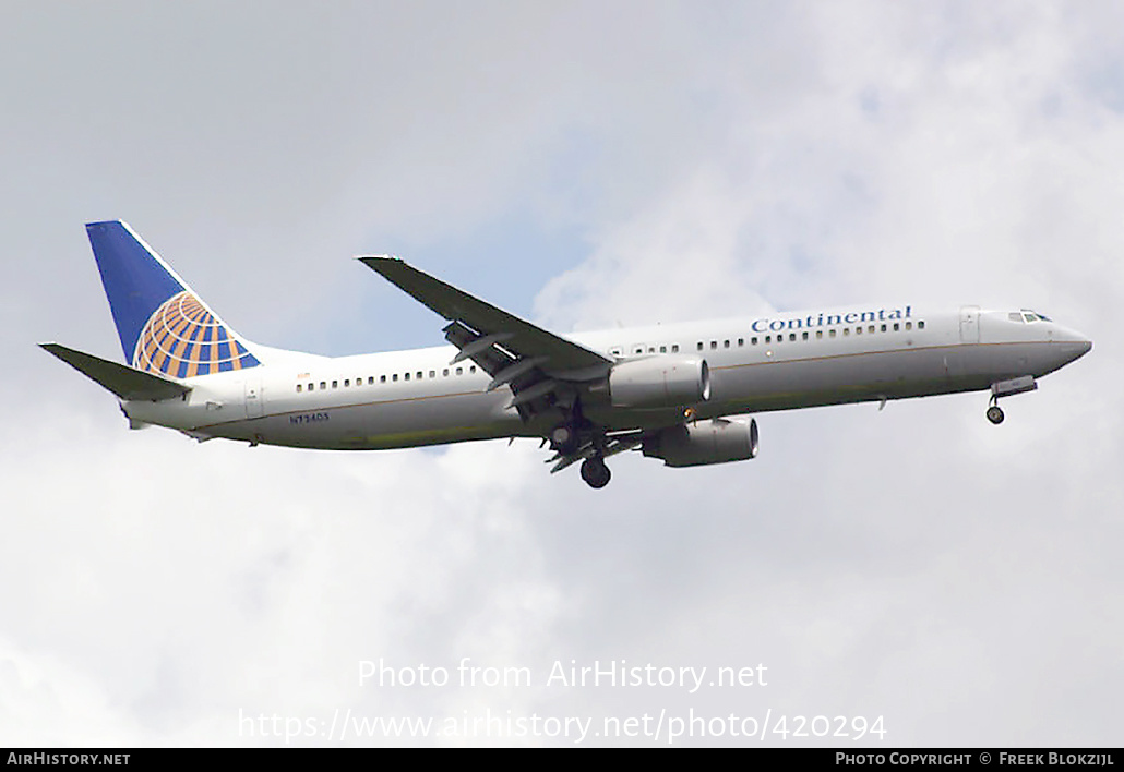 Aircraft Photo of N72405 | Boeing 737-924 | Continental Airlines | AirHistory.net #420294