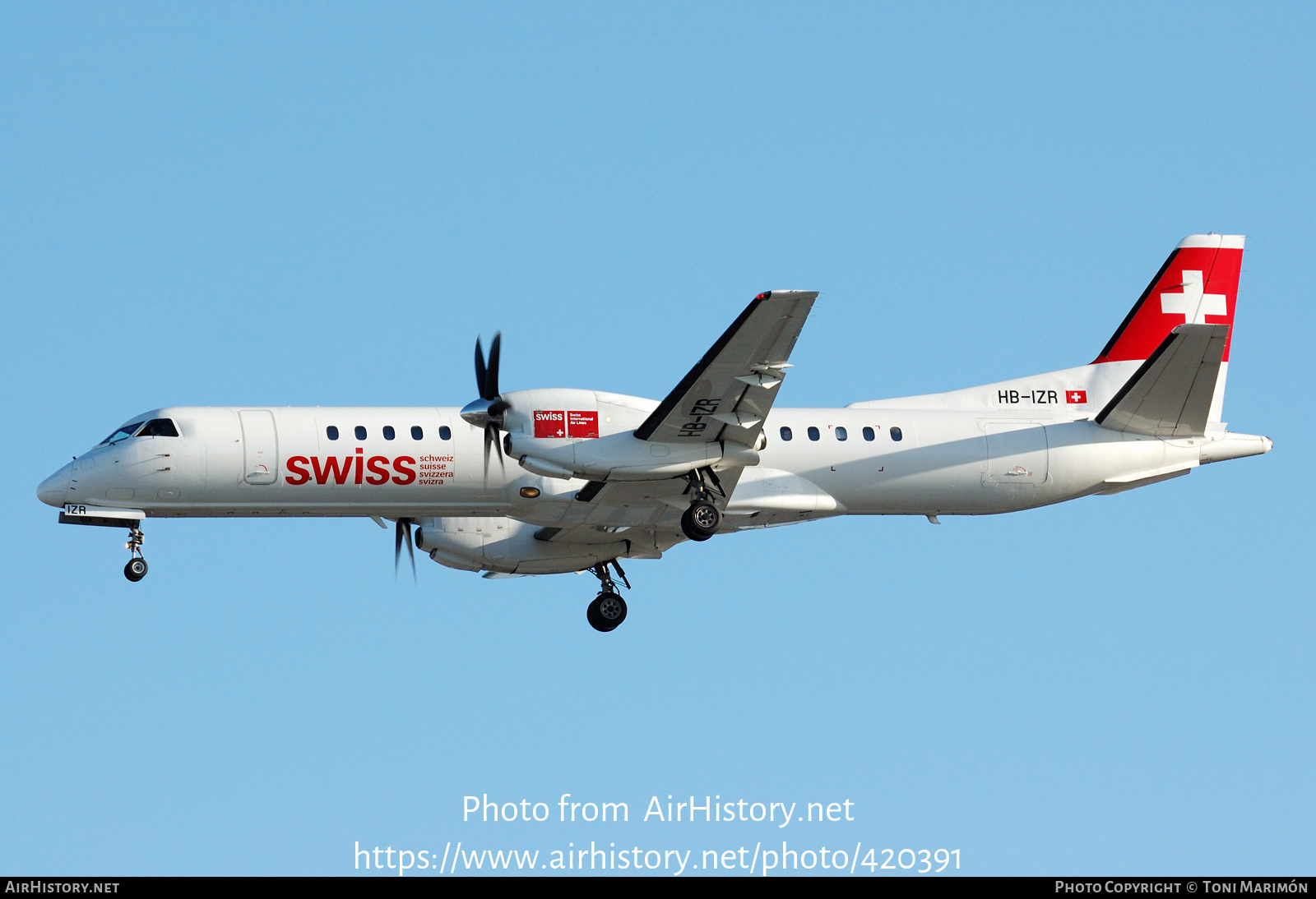 Aircraft Photo of HB-IZR | Saab 2000 | Swiss International Air Lines | AirHistory.net #420391