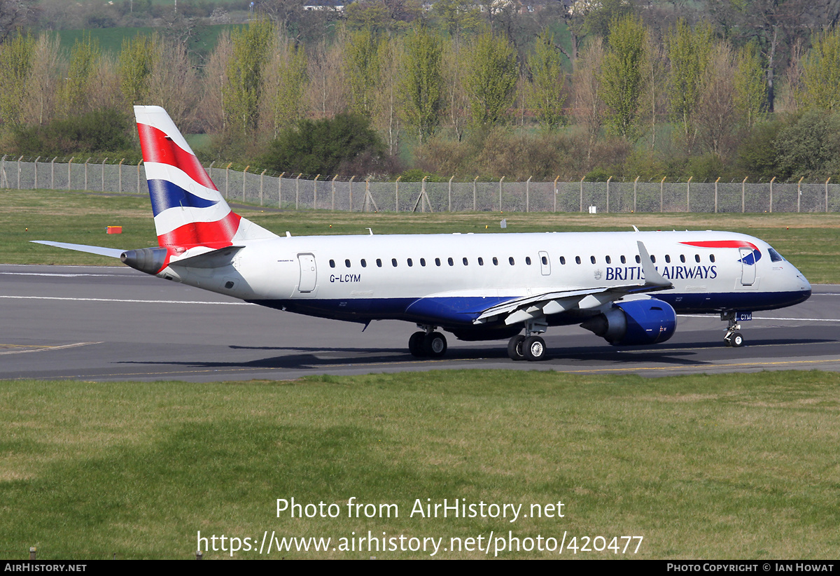 Aircraft Photo of G-LCYM | Embraer 190SR (ERJ-190-100SR) | British Airways | AirHistory.net #420477