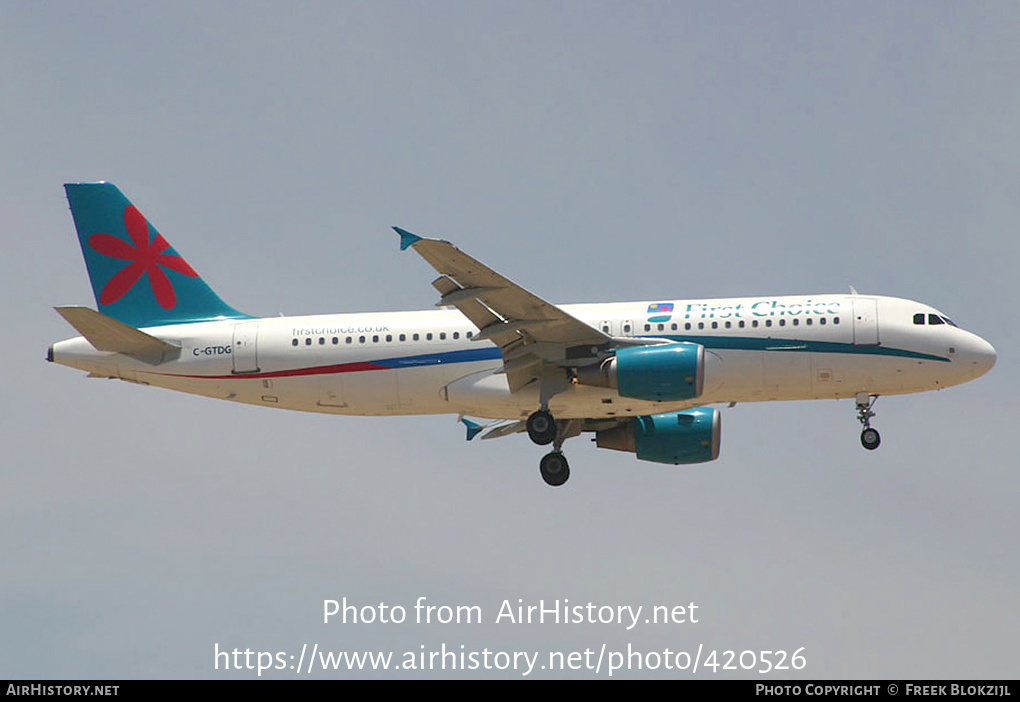 Aircraft Photo of C-GTDG | Airbus A320-214 | First Choice Airways | AirHistory.net #420526