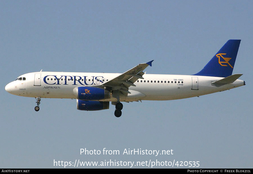 Aircraft Photo of 5B-DBD | Airbus A320-231 | Cyprus Airways | AirHistory.net #420535