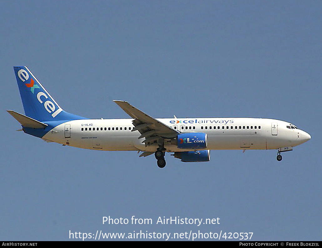 Aircraft Photo of G-XLAD | Boeing 737-81Q | Excel Airways | AirHistory.net #420537