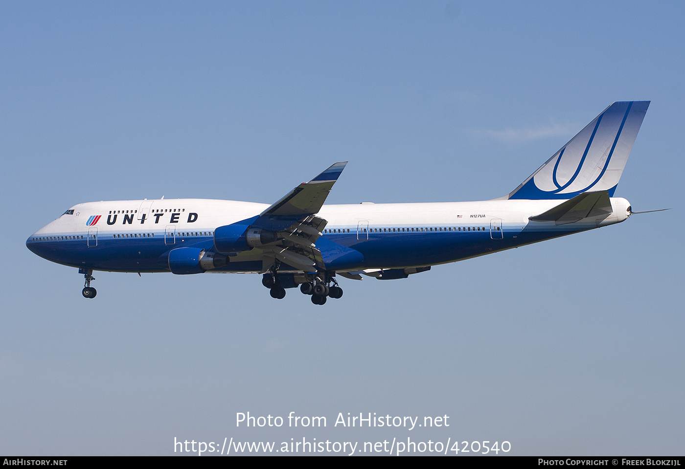 Aircraft Photo of N127UA | Boeing 747-422 | United Airlines | AirHistory.net #420540