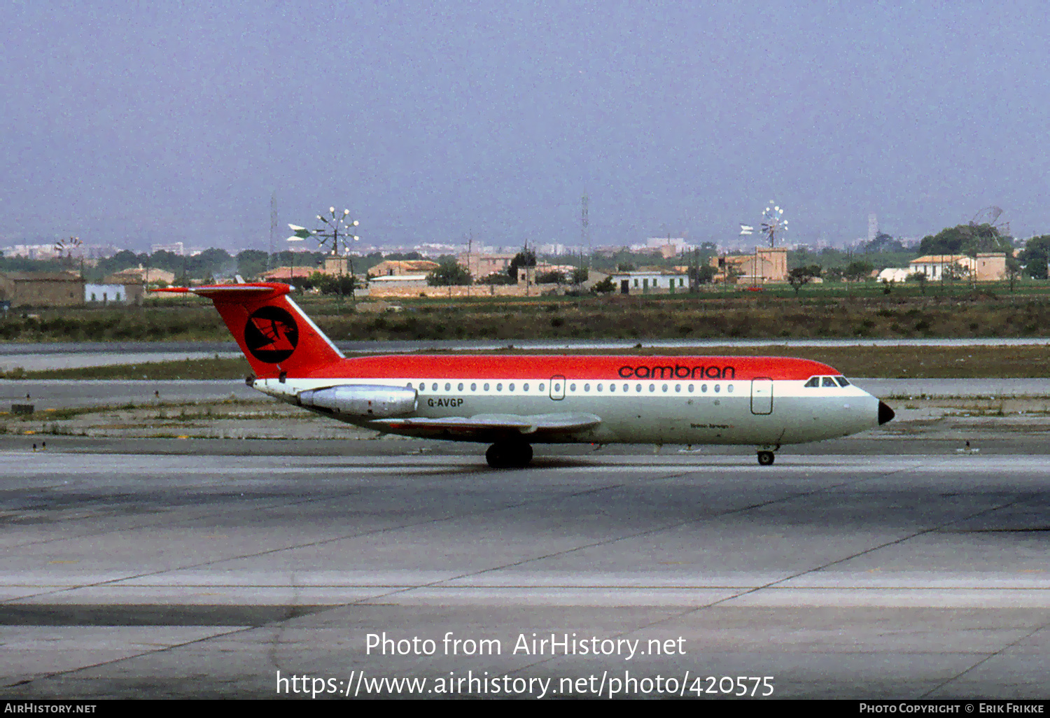 Aircraft Photo of G-AVGP | BAC 111-408EF One-Eleven | Cambrian Airways | AirHistory.net #420575