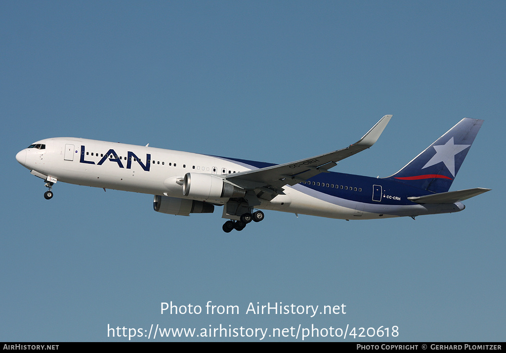 Aircraft Photo of CC-CRH | Boeing 767-375/ER | LAN Airlines - Línea Aérea Nacional | AirHistory.net #420618