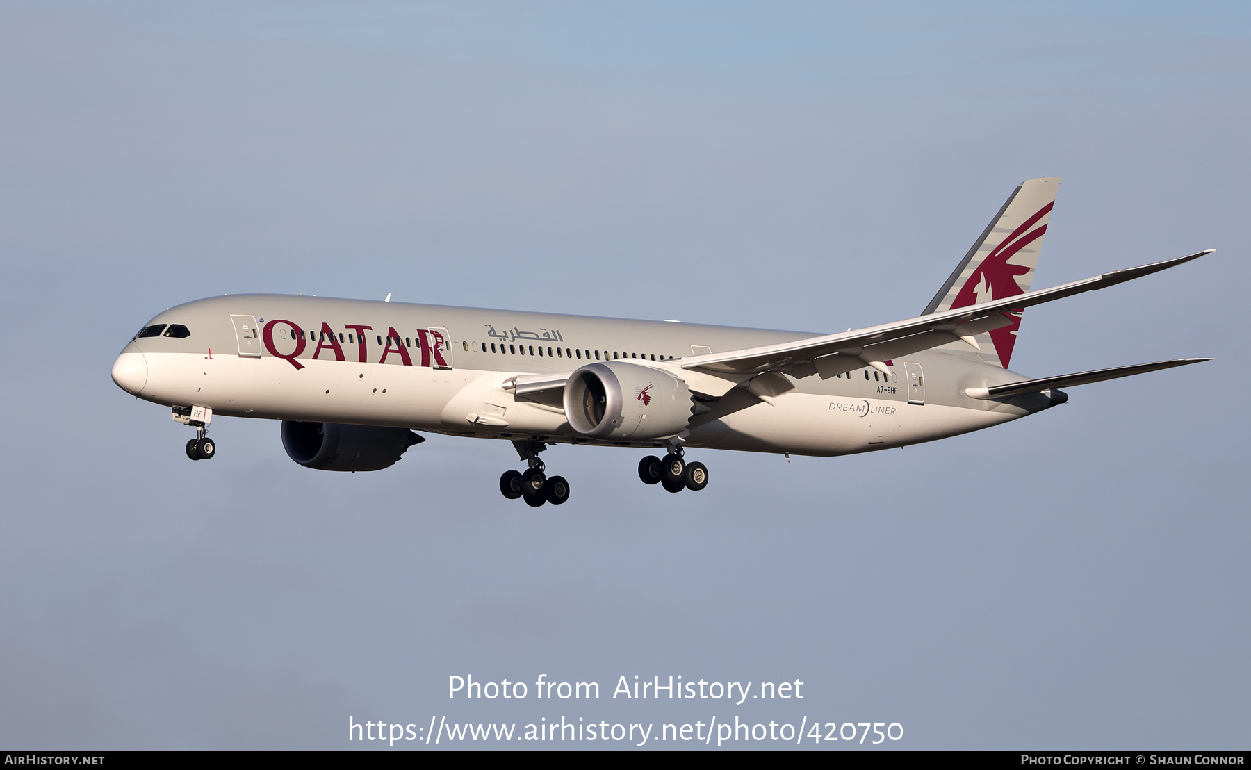 Aircraft Photo of A7-BHF | Boeing 787-9 Dreamliner | Qatar Airways | AirHistory.net #420750