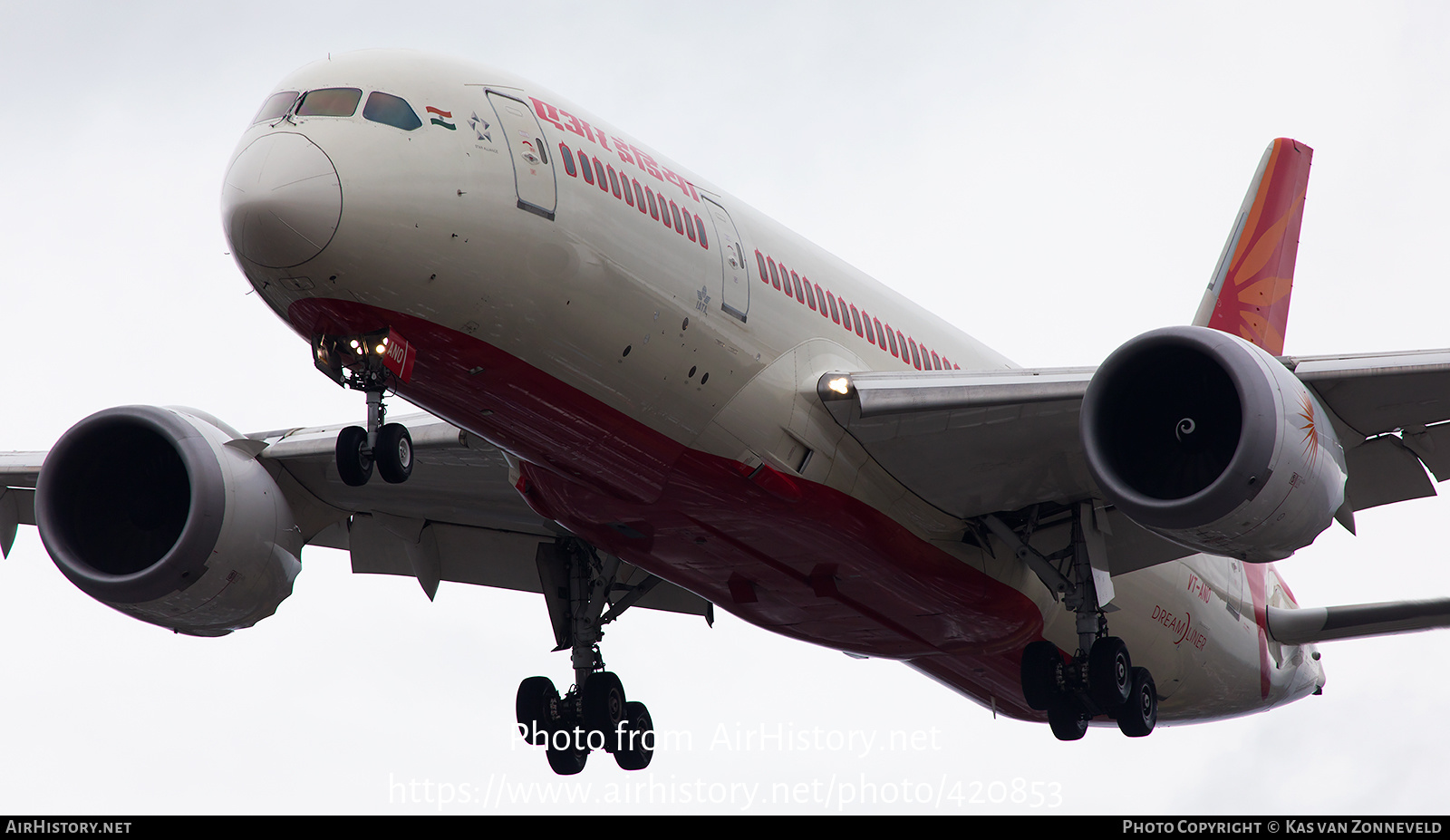 Aircraft Photo of VT-ANO | Boeing 787-8 Dreamliner | Air India | AirHistory.net #420853