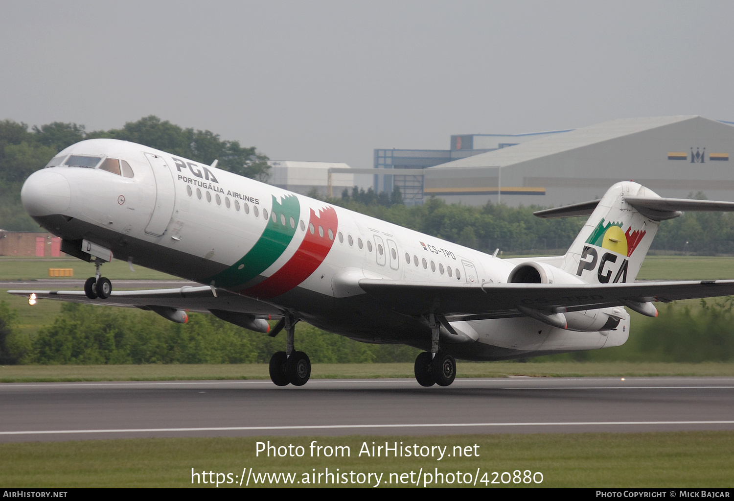 Aircraft Photo of CS-TPD | Fokker 100 (F28-0100) | Portugália Airlines - PGA | AirHistory.net #420880