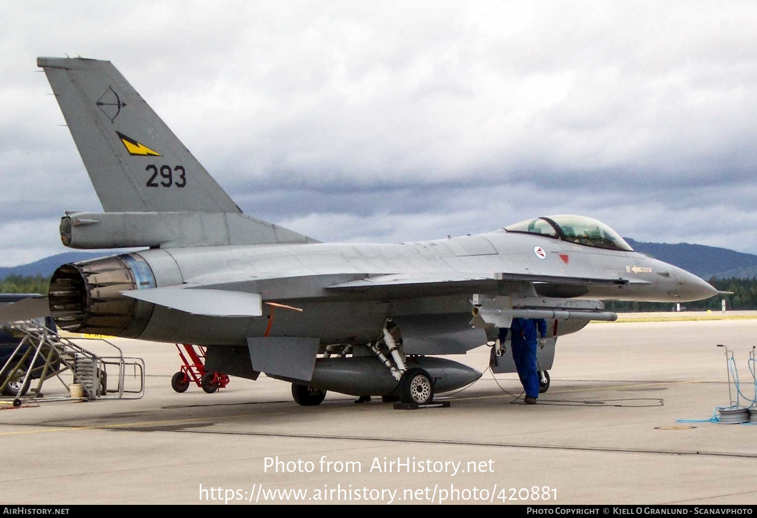 Aircraft Photo of 293 | General Dynamics F-16A Fighting Falcon | Norway - Air Force | AirHistory.net #420881