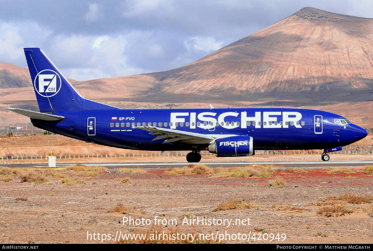 Aircraft Photo of SP-FVO | Boeing 737-36N | Fischer Air Polska | AirHistory.net #420949