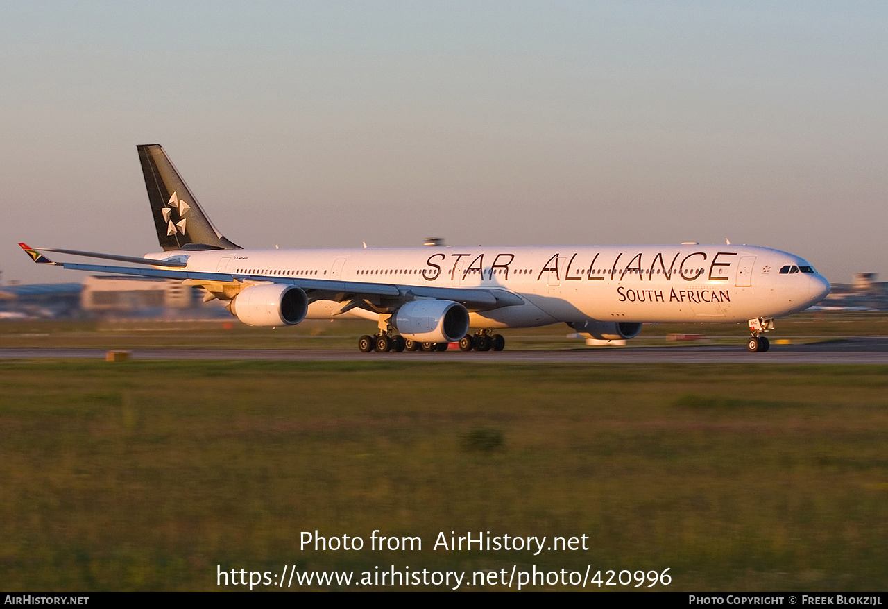 Aircraft Photo of ZS-SNC | Airbus A340-642 | South African Airways | AirHistory.net #420996