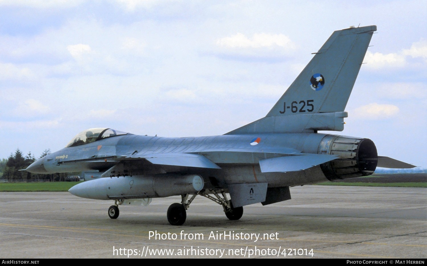 Aircraft Photo of J-625 | General Dynamics F-16A Fighting Falcon | Netherlands - Air Force | AirHistory.net #421014