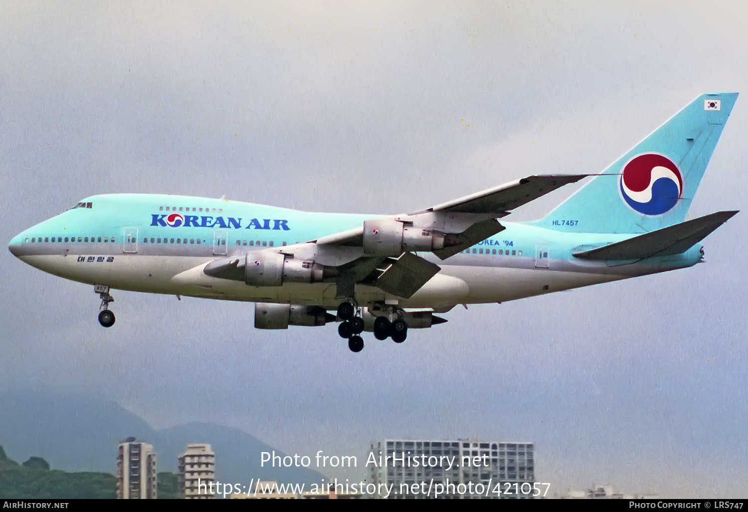 Aircraft Photo of HL7457 | Boeing 747SP-B5 | Korean Air | AirHistory.net #421057