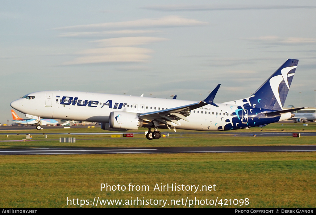 Aircraft Photo of YR-MXD | Boeing 737-8 Max 8 | Blue Air | AirHistory.net #421098