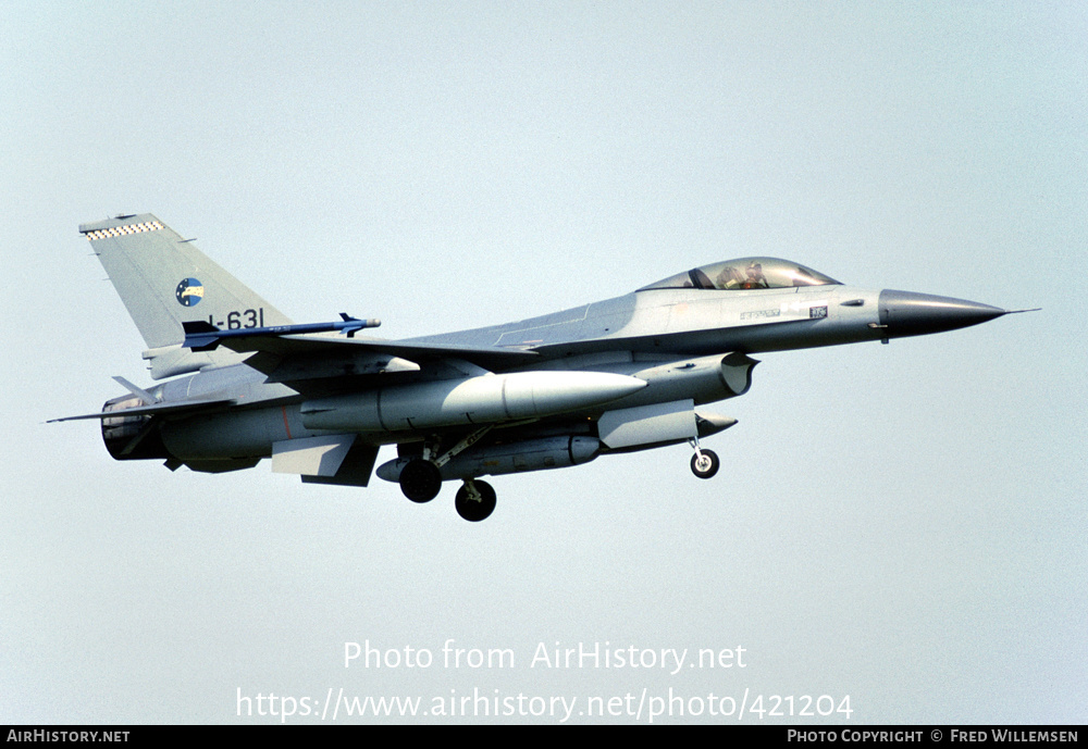 Aircraft Photo of J-631 | General Dynamics F-16AM Fighting Falcon | Netherlands - Air Force | AirHistory.net #421204