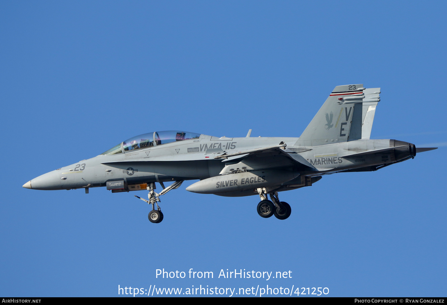 Aircraft Photo of 165686 / VE-23 | McDonnell Douglas F/A-18D Hornet | USA - Marines | AirHistory.net #421250