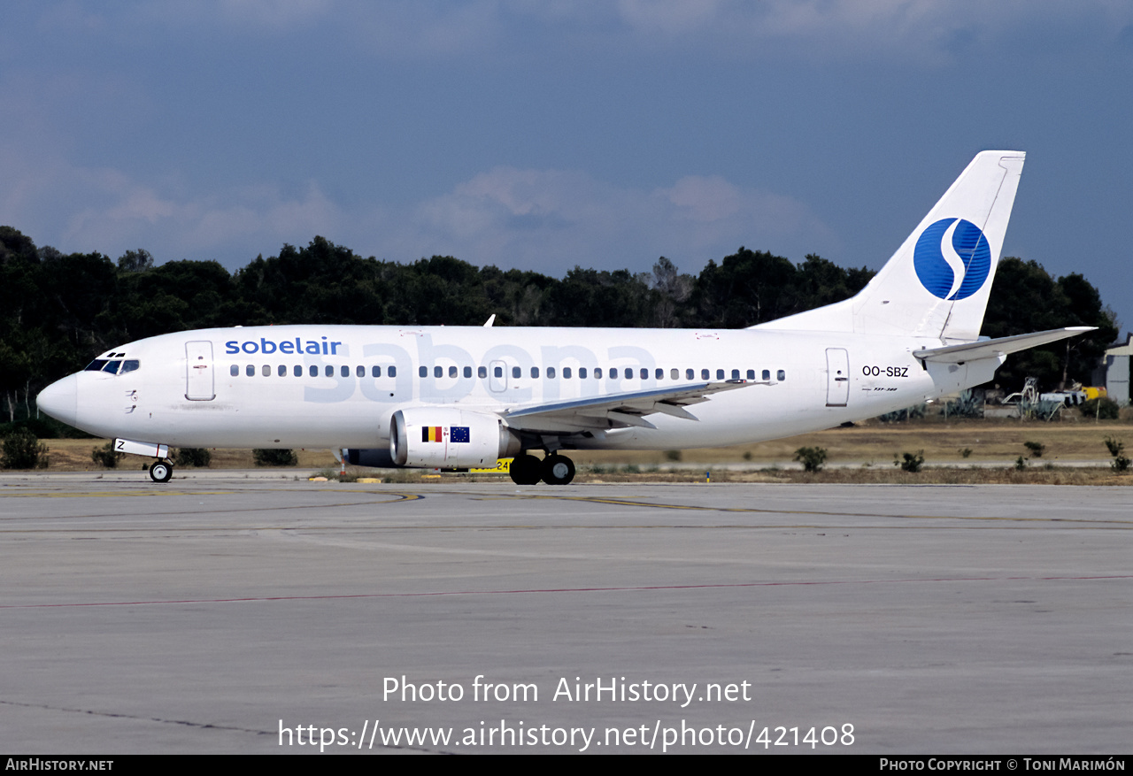 Aircraft Photo of OO-SBZ | Boeing 737-329 | Sobelair | AirHistory.net #421408