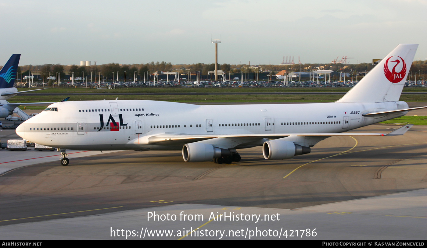 Aircraft Photo of JA8901 | Boeing 747-446 | Japan Airlines - JAL | AirHistory.net #421786