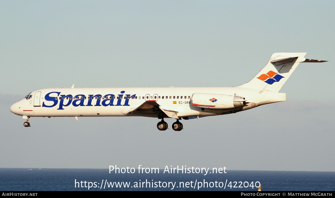 Aircraft Photo of EC-GRN | McDonnell Douglas MD-87 (DC-9-87) | Spanair | AirHistory.net #422040