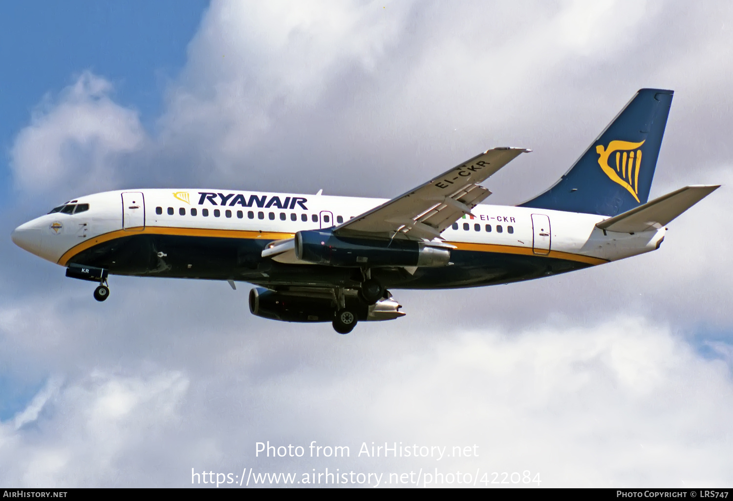 Aircraft Photo of EI-CKR | Boeing 737-2K2/Adv | Ryanair | AirHistory.net #422084