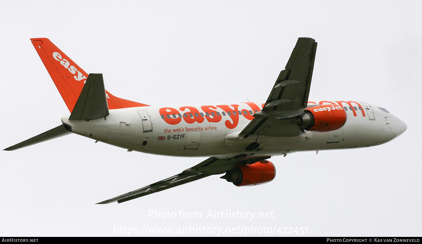 Aircraft Photo of G-EZYF | Boeing 737-375 | EasyJet | AirHistory.net #422451