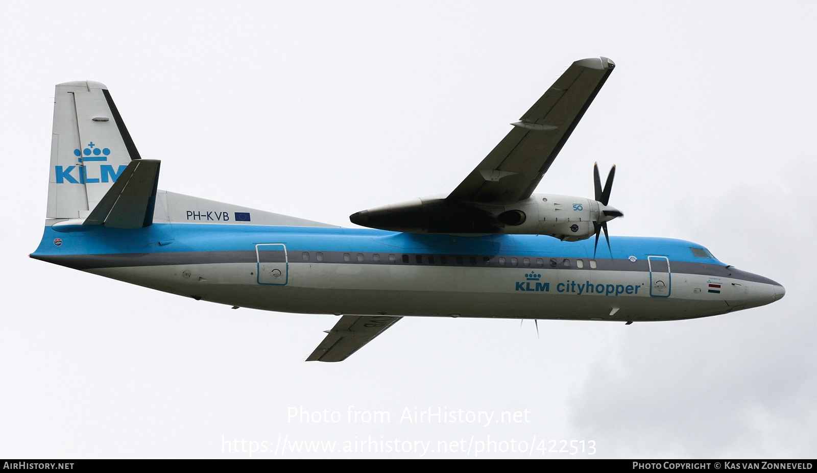 Aircraft Photo of PH-KVB | Fokker 50 | KLM Cityhopper | AirHistory.net #422513