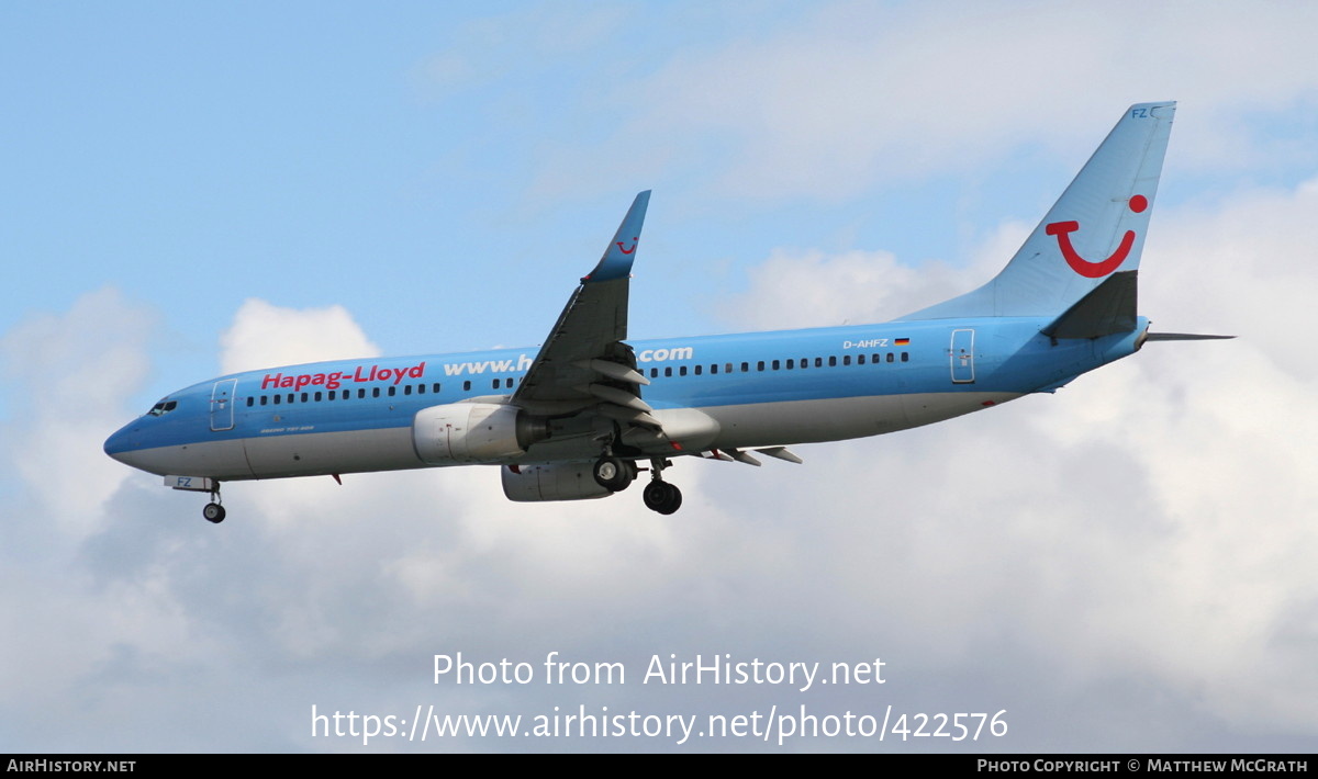 Aircraft Photo of D-AHFZ | Boeing 737-8K5 | Hapag-Lloyd | AirHistory.net #422576