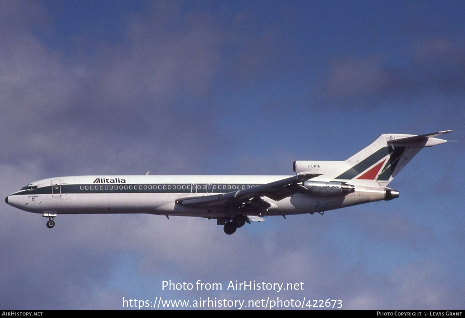 Aircraft Photo of I-DIRA | Boeing 727-243/Adv | Alitalia | AirHistory.net #422673