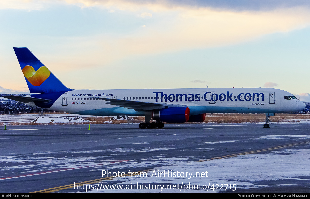 Aircraft Photo of G-FCLJ | Boeing 757-2Y0 | Thomas Cook Airlines | AirHistory.net #422715