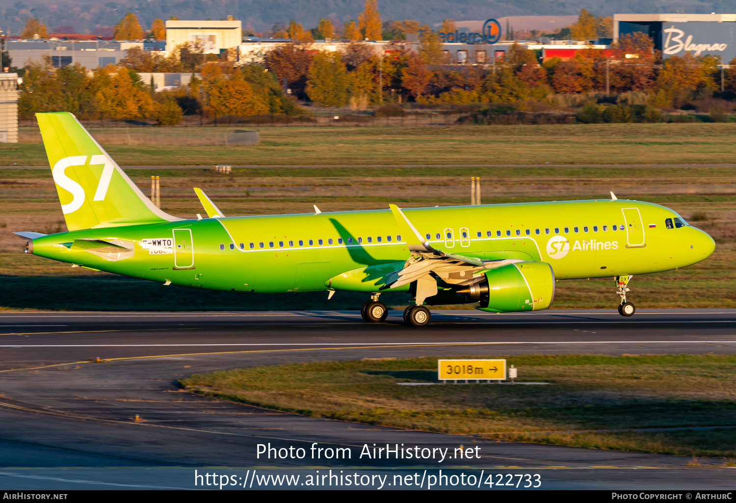 Aircraft Photo of F-WWTO / VQ-BDX | Airbus A320-271N | S7 Airlines | AirHistory.net #422733