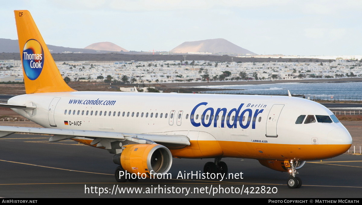 Aircraft Photo of D-AICF | Airbus A320-212 | Condor Berlin | AirHistory.net #422820