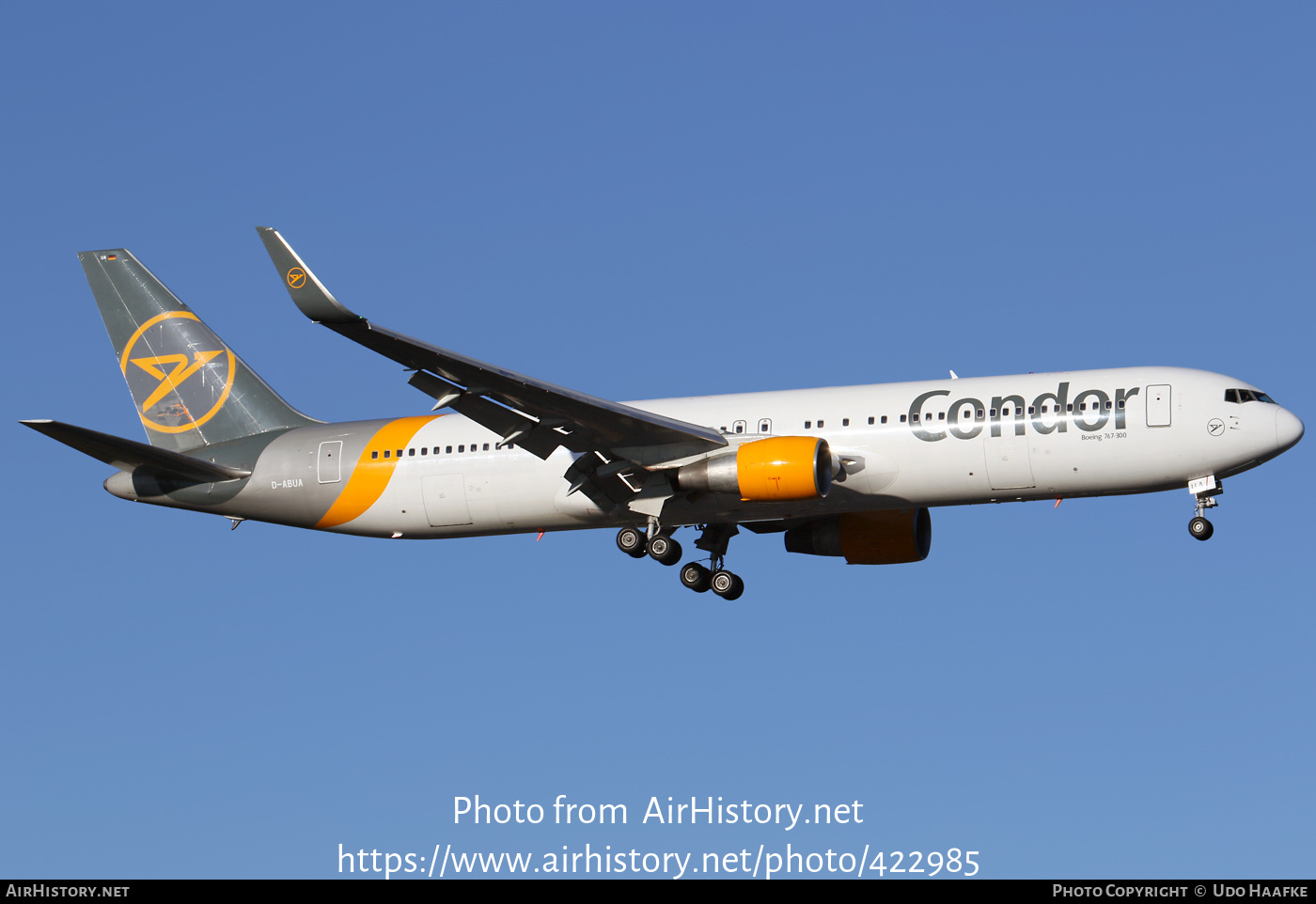 Aircraft Photo of D-ABUA | Boeing 767-330/ER | Condor Flugdienst | AirHistory.net #422985