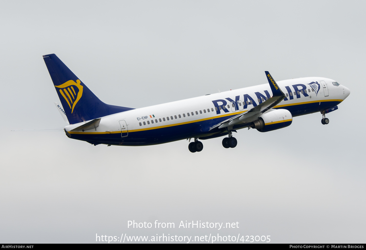 Aircraft Photo of EI-ENP | Boeing 737-8AS | Ryanair | AirHistory.net #423005