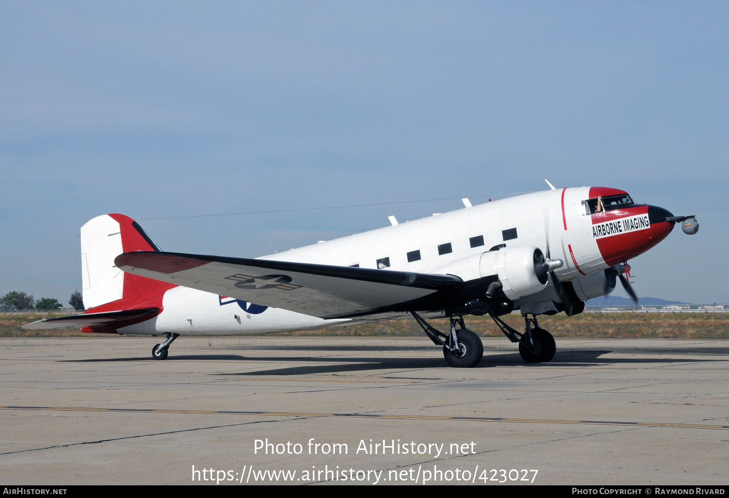 Aircraft Photo of N737H | Douglas DC-3(C) | Airborne Imaging | USA - Air Force | AirHistory.net #423027