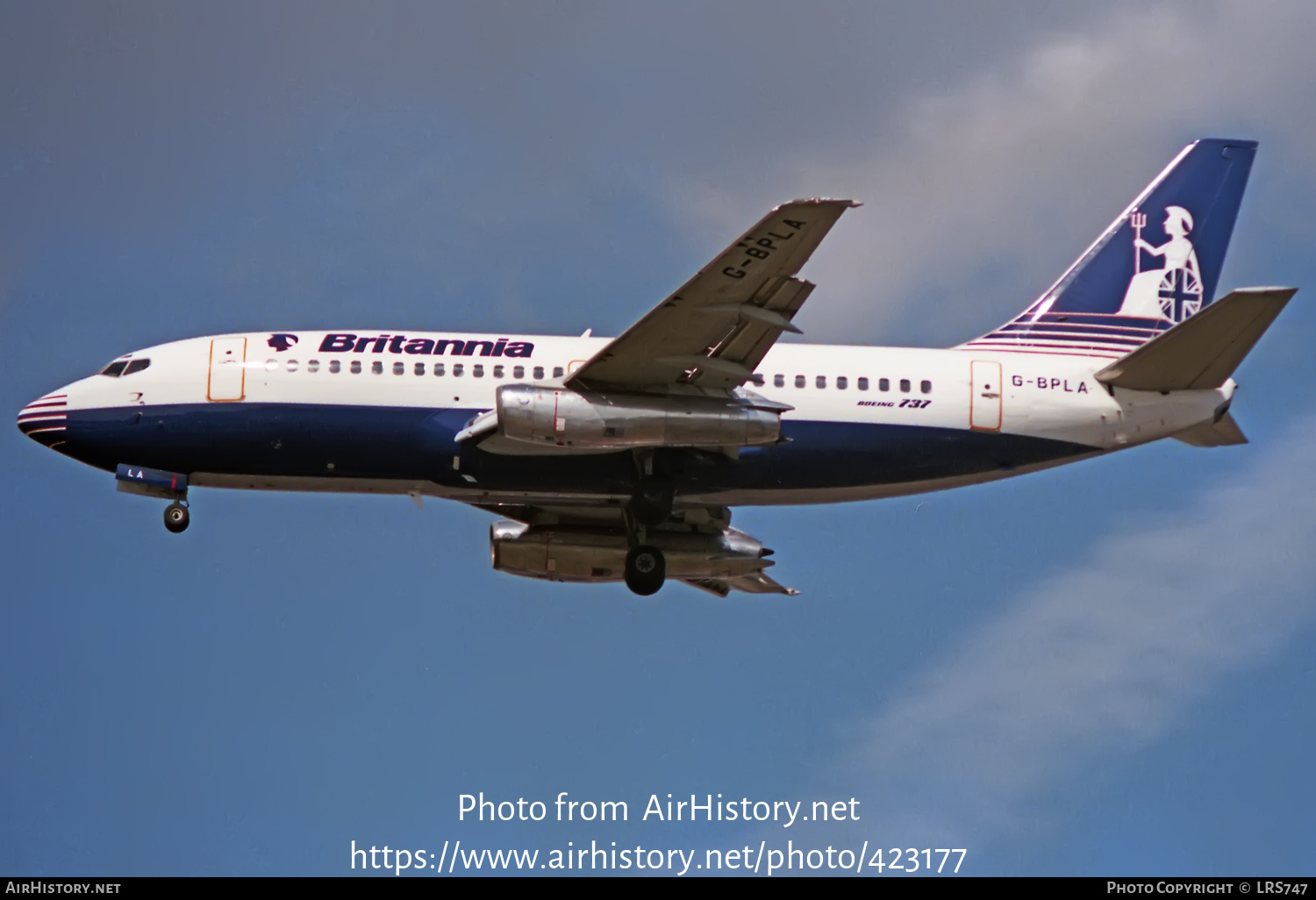 Aircraft Photo of G-BPLA | Boeing 737-2K2/Adv | Britannia Airways | AirHistory.net #423177